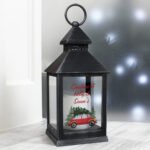 Personalised Driving Home For Christmas Rustic Black Plastic Light-up Lantern - Image 5