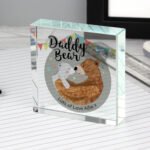 Personalised 'Daddy Bear' Crystal Glass Token - Image 2