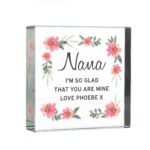 Personalised Any Message Floral Sentimental Design Crystal Glass Token - Image 9