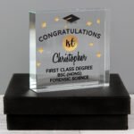 Personalised 'Congratulations' Graduation Crystal Glass Token - Image 4