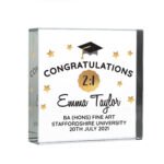 Personalised 'Congratulations' Graduation Crystal Glass Token - Image 5