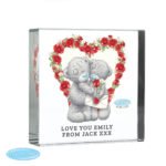 Personalised Me to You Rose Heart Design Crystal Glass Token - Image 5