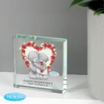 Personalised Me to You Rose Heart Design Crystal Glass Token - Image 5