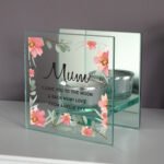 Personalised Floral Sentimental Design Mirrored Glass Tea Light Candle Holder - Image 4