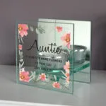 Personalised Floral Sentimental Design Mirrored Glass Tea Light Candle Holder - Image 7