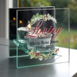 Personalised 'In Loving Memory' Christmas Mirrored Glass Tea Light Candle Holder