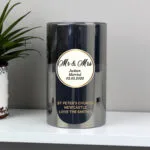 Personalised Any Message Opulent Design Smoked Glass LED Pillar Candle - Image 3