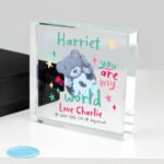 Personalised Me to You 'You Are My World' Crystal Glass Token - Image 2