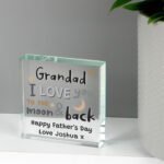 Personalised 'I Love You To The Moon & Back' Crystal Glass Token - Image 3