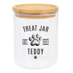 Personalised Pet 'Treat Jar' Glass Storage Jar with Bamboo Lid - Image 4