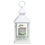 Personalised 'In Loving Memory' Rustic White Plastic Light-up Lantern - Image 4