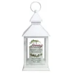 Personalised 'In Loving Memory' Rustic White Plastic Light-Up Lantern - Image 4