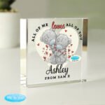 Personalised Me to You 'All of Me Loves All of You' Crystal Glass Token