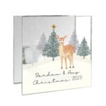 Personalised Christmas Deer Design Glass Tea Light Candle Holder - Image 5
