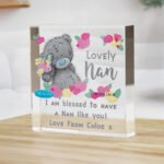 Personalised Me to You 'Lovely Mum' Crystal Glass Token