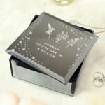 Personalised Any Message Floral Design Diamante Mirrored Glass Trinket Box - Image 3