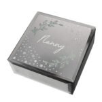 Personalised Name Only Botanical Design Diamante Mirrored Glass Trinket Box - Image 5
