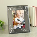 Personalised Anniversary Diamante 4×6 Portrait Mirrored Glass Photo Frame