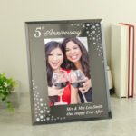 Personalised Anniversary Diamante 4×6 Portrait Mirrored Glass Photo Frame - Image 4