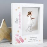 Personalised Swan Lake Ballet Shoes Motif 5x7 Portrait White Plastic Box Photo Frame - Image 2