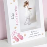 Personalised Swan Lake Ballet Shoes Motif 5x7 Portrait White Plastic Box Photo Frame - Image 3