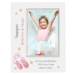 Personalised Swan Lake Ballet Shoes Motif 5x7 Portrait White Plastic Box Photo Frame - Image 5