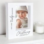 Personalised 'You Are Truly Blessed On Your Christening' 5x7 Portrait White Plastic Box Photo Frame - Image 2