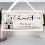 Personalised 'Home Sweet Home' Hanging Wooden Sign - Image 2