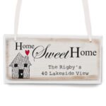 Personalised 'Home Sweet Home' Hanging Wooden Sign - Image 3