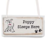Personalised Scribble Dog Design Hanging Wooden Sign - Image 3