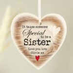 Personalised 'It Takes Someone Special' Hanging Wooden Heart Shaped Decoration