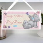 Personalised Me to You Butterflies & Flowers Design Hanging Wooden Sign