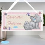 Personalised Me to You Butterflies & Flowers Design Hanging Wooden Sign - Image 2