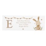Personalised Hessian Rabbit Design Wooden Mantel Decoration - Image 4