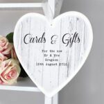 Personalised Any Message Rustic Design Large Hanging Wooden Heart Decoration - Image 3