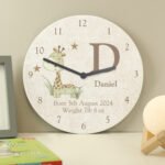 Personalised Hessian Giraffe Design Shabby Chic Wooden Wall Clock - Image 2