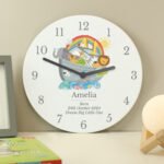 Personalised Children's Noah's Ark Themed Wooden Wall Clock