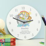 Personalised Children's Noah's Ark Themed Wooden Wall Clock - Image 3