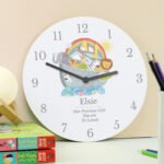 Personalised Children's Noah's Ark Themed Wooden Wall Clock - Image 4