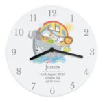 Personalised Children's Noah's Ark Themed Wooden Wall Clock - Image 5