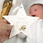 Personalised Boofle Baby Hanging Wooden Star Decoration - Image 4