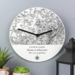 Personalised 1805 - 1874 Old Series Map Compass Design Wooden Wall Clock - Image 4