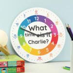Personalised Children's 'What Time Is It?' Wooden Wall Clock - Image 3