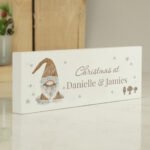 Personalised Christmas Gonk Design Wooden Mantel Decoration - Image 3