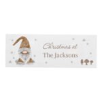 Personalised Christmas Gonk Design Wooden Mantel Decoration - Image 5