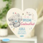 Personalised Me to You 'To My Special Godmother' Hanging Wooden Heart Decoration - Image 3