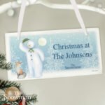 Personalised The Snowman Snow Wonder Hanging Wooden Christmas Sign - Image 2