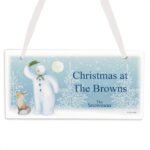 Personalised The Snowman Snow Wonder Hanging Wooden Christmas Sign - Image 4