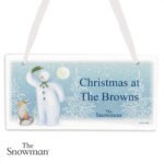 Personalised The Snowman Snow Wonder Hanging Wooden Christmas Sign - Image 4