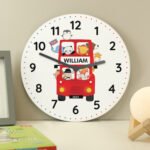 Personalised London Bus & Animals Wooden Wall Clock - Image 2